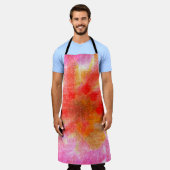 ブラシストロークのペースト付きデジタル抽象芸術の背景 エプロン (着用した状態)