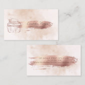ブラシストロークグリッターカップケーキウォーター色 名刺 (正面/裏面)