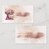 ブラシストロークグリッター赤ミキサーウォーター色 名刺 (正面/裏面)