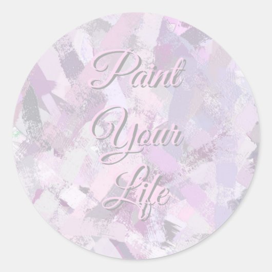 ブラシストロークテクスチャ。文字。 ラウンドシール (正面)