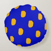 ブラシストロークドット丸枕パターン ラウンドクッション (裏面)