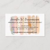 ブラシストロークパステルカラーメイクアップ 名刺 (裏面)