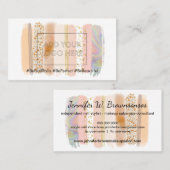 ブラシストロークパステルカラーメイクアップ 名刺 (正面/裏面)