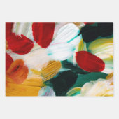 ブラシストロークフェスティバル抽象芸術クリスマスの背景 ラッピングペーパーシート (正面2)