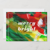 ブラシストロークフェスティバル抽象芸術クリスマスの背景 招待状 (正面)