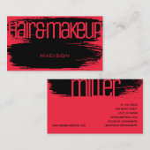 ブラシストロークブライトピンクグラマラーラグジュアリー美しい 名刺 (正面/裏面)