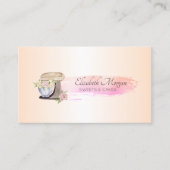 ブラシストロークベーカリーレトロミキサーフラワー 名刺 (正面)