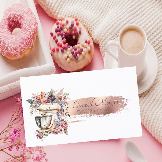 ブラシストロークペストリーハンドツールフローラミキサー 名刺