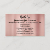 ブラシストロークモダンロイヤリティ名刺 予約カード (裏面)