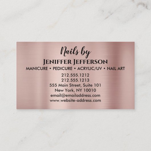 ブラシストロークモダンロイヤリティ名刺 予約カード (裏面)