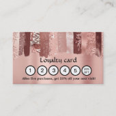 ブラシストロークモダンロイヤリティ名刺 予約カード (正面)