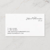 ブラシストロークモダン、シック、STYLIST 名刺 (裏面)