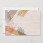 ブラシストローク写真の誕生日パーティーへの招待 招待状 (裏面)