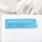 ブラシストローク差出人住所ラベル ラベル (インサイチュ)