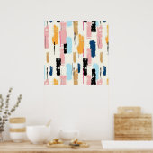 ブラシストローク抽象芸術ポスター ポスター (キッチン)