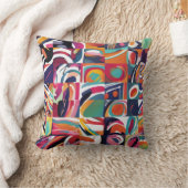 ブラシストローク抽象芸術 クッション (ブランケット)