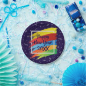 ブラシストローク新年20xxパーティー7" ペーパープレート (パーティー)