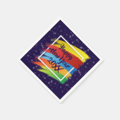 ブラシストローク新年20xxパーティー スタンダードカクテルナプキン (角)