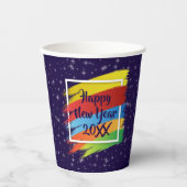 ブラシストローク新年20xxパーティー 紙コップ (正面)