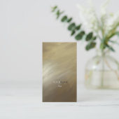 ブラシストローク金ゴールドおよびモノグラム 名刺 (スタンド正面)