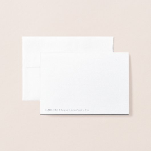 ブラシストローク銀箔ありがとうござ結婚う | フォト 箔カード (裏面封筒付き)