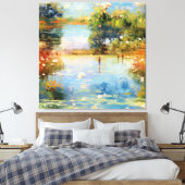 ブラシストローク魔法 キャンバスプリント (インサイチュ (寝室))