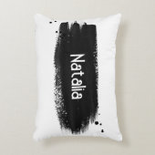 ブラシストローク黒 アクセントクッション (正面(垂直))