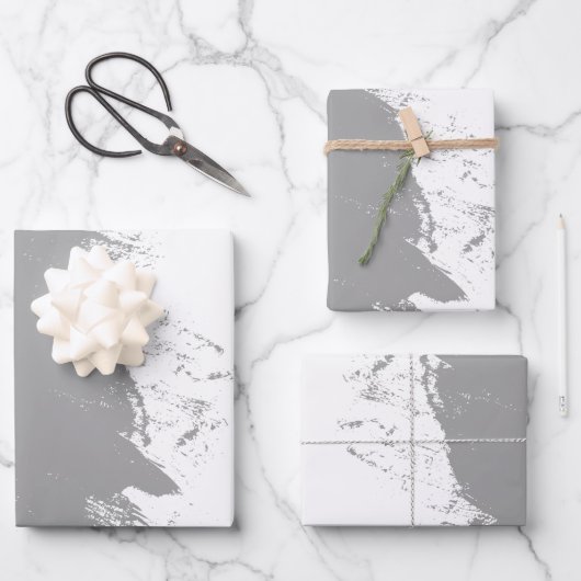 ブラシストローク11 ラッピングペーパーシート (正面)