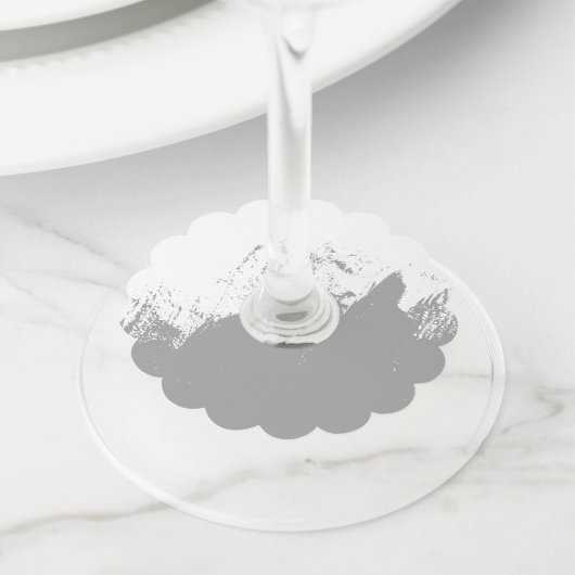 ブラシストローク11 ワイングラスタグ (クローズアップ)