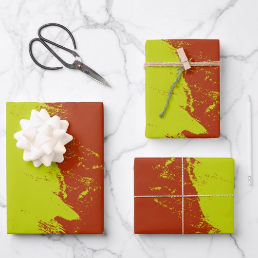 ブラシストローク6 ラッピングペーパーシート (正面)