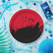 ブラシストローク9 ペーパープレート (パーティー)