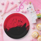 ブラシストローク9 ペーパープレート (パーティー)