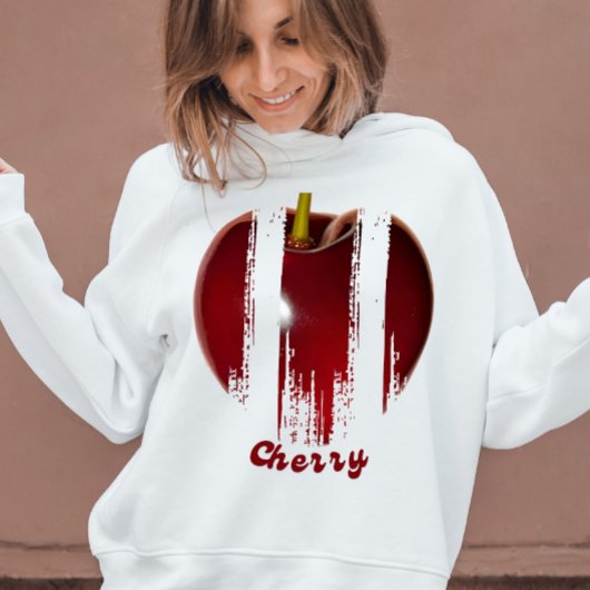 ブラシストローク「さくらんぼ」フルーツ Tシャツ