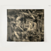 「ブラシストローク」で染色された多数のねじれた正方形 タペストリー (正面(横))