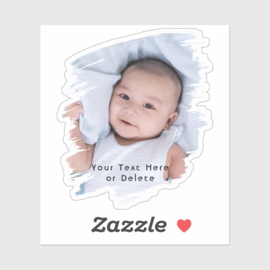 ブラシストローク&シンプルタイポグラフィかわいいフォトビニル シール (シート)