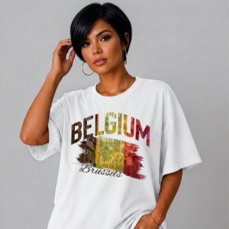 ブラシストローク ブリュッセル ベルギー 旅行 トライブレンドTシャツ