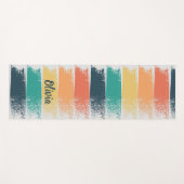 ブラシストローク(レトロカラー) ヨガマット (正面(横))