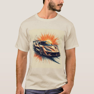 🔥 ブラシストローク・レーシングカー・モーションエナジーアート Tシャツ