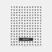 ブラシストロークXOXO フリースブランケット (正面)