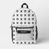 ブラシストロークXOXO プリントバックパック (正面)