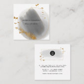 ブラシストロープドードルスクウェア名刺 スクエア名刺 (正面/裏面)