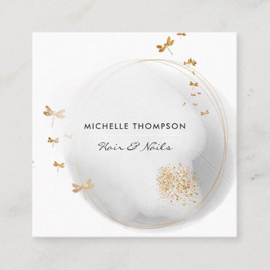 ブラシストロープドードルスクウェア名刺 スクエア名刺 (正面)