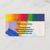 ブラシストロ芸術的ークの背景 名刺 (裏面)