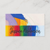 ブラシストロ芸術的ークの背景 名刺 (正面)