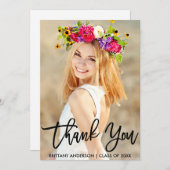 ブラシスモダンクリプトの卒業サンキューカード サンキューカード (正面/裏面)