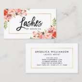 ブラシスモダンクリプトサンゴフローラの点滅 名刺 (正面/裏面)