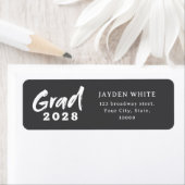 ブラシスモダンクリプト写真の卒業アドレス ラベル (インサイチュ)