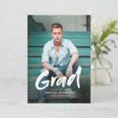 ブラシスモダンクリプト写真の卒業発表 招待状 (スタンド正面)