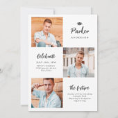 ブラシスモダンクリプト写真の卒業発表 招待状 (裏面)