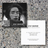 ブラシスモダンクリプト写真QRコードソーシャルメディア スクエア名刺